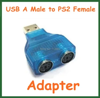 20pcs Konverteris USB Vyras į PS2 Moterų Y-Splitter kištukinis Adapteris, 1-Vyras, 2-PS2 Moterų Išplėtimo Jungtis, PC Klaviatūros, Pelės