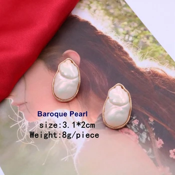 Pearl Lydinio Earing Stud Lašas Kabo Senovės Auskarų Derliaus Lydinio Baroko Multi-Stilius