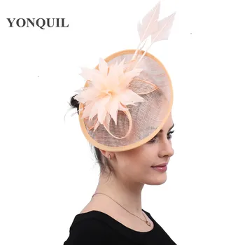 Naujas Elegantiškas Lady Vestuvių Skrybėlę Fascinator Moterų Tinklinio Nuotakos Šukuosena Kanapių Skrybėlę Specialiai Gana Gėlių Chapeau Mariage Vinjetė