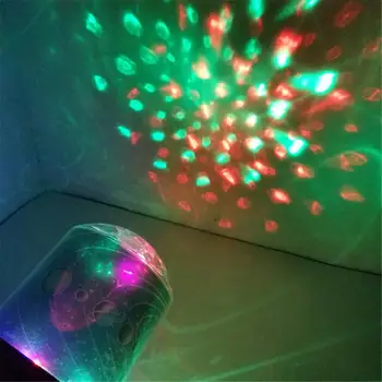 Kūdikių Miego Romantiška Projekcija LED Lempos Kambario Dekoro spalvotu LED Nakties Šviesos Projektorius, Žvaigždėtas Dangus, Žvaigždės, Mėnulis