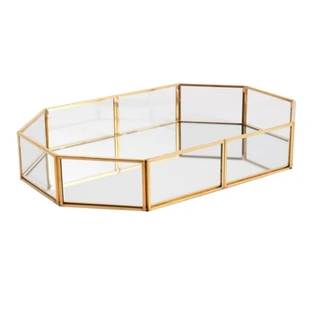 Šiaurės Stiliaus Stiklo, Vario Geometrijos Laikymo Krepšiai, Dėžutės Paprastumo Stiliaus Namo Organizatorius Papuošalai Karoliai Desertas Plokštės