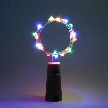 2m 20 LED Mini Butelis Užkemšamas Lempos String Baras Apdailos Styginių Šviesos Spalvinga Šviesa, Žemės Spalvos, Visiškai