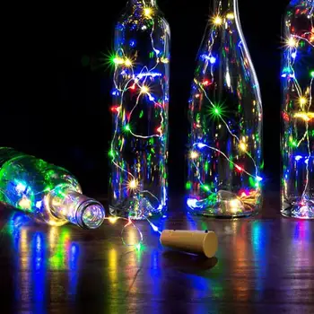 2m 20 LED Mini Butelis Užkemšamas Lempos String Baras Apdailos Styginių Šviesos Spalvinga Šviesa, Žemės Spalvos, Visiškai