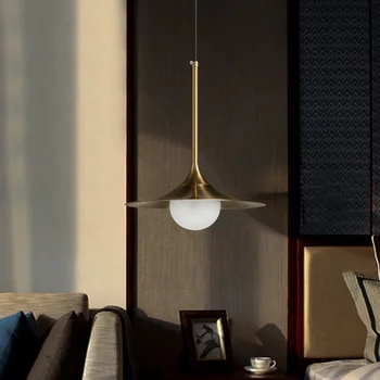 Šiaurės šalių šiuolaikinio minimalistinio stiklo pakabukas šviesos auksu paauksuota geležies asmenybės padengti LED valgomasis, miegamasis, virtuvė kabo šviesa