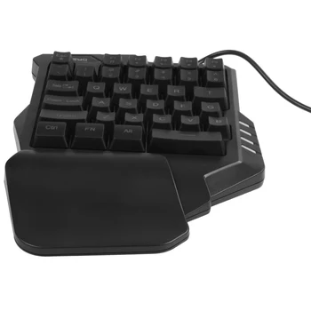 G30 1.6 m Laidinio Žaidimų Klaviatūrą su LED Apšvietimu 35 Klavišus Viena ranka Membranos Klaviatūra LOL/PUBG/CF