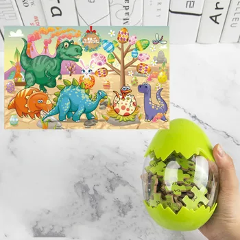 60PCS Mediniai Galvosūkiai Dinozaurų Žaislas Didelis Dinozaurų Kiaušinių Pakavimo Puzzle Dėlionės Valdybos Gyvūnų 3D Puzzle Švietimo Žaislai, vaikų Dovanų