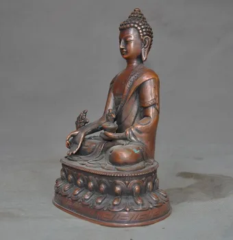 Kalėdų Tibeto Budizmas bronzos Medicina Buddha Sakyamuni Shakyamuni Amitabha statula Naujųjų Metų