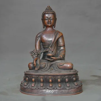 Kalėdų Tibeto Budizmas bronzos Medicina Buddha Sakyamuni Shakyamuni Amitabha statula Naujųjų Metų