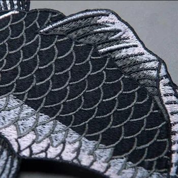 Klasikinio karpis dizaino Patch logotipas siuvinėjimo audinys lipdukas klijuojamas ant drabužių pleistras dekoratyviniai lipdukai 