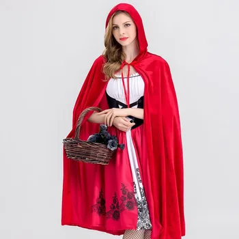 Halloween kostiumai moterims seksualus cosplay mažai raudona jojimo hood fantasy žaidimas uniformas išgalvotas suknelė przybornik