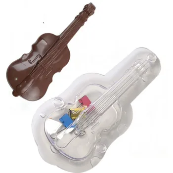 3D Gitaros Formos Plastiko Šokoladinis Pyragas Pelėsių Polikarbonato Želė Saldainiai Ledo Pelėsių Naminis Desertas 