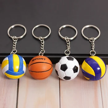3D Sporto, Krepšinio, Tinklinio, Futbolo Raktų pakabukai Suvenyrai paketų prižiūrėtojų raktinę Dovana Vyrams Berniukai Gerbėjai Keychain Pakabukas Vaikinui, Dovanos