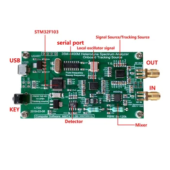 Spektro Analizatorius, USB 35-4400M Signalo Šaltinio Galios Matuoklis RF dažninį Juoda Analizės Įrankis Stebėjimo Šaltinio Modulis Gražus