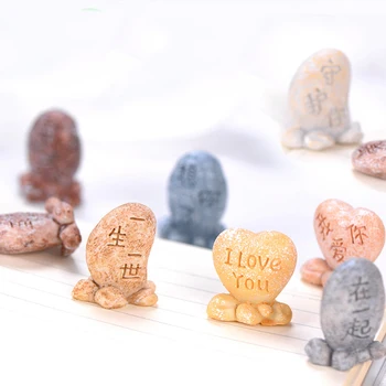 Miniatiūriniai MEILĖS Akmenys Romantiškas Kraštovaizdis Dekoro Terariumai Figūrėlės 