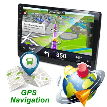 Automobilio Multimedijos MP5 Grotuvas Andriod GPS Navigacijos HD Autoradio WiFi USB AM FM 10.1