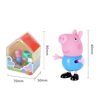 Originali Peppa Pig Scena Žaislai Uzpost Lėlės Cute Little House Žaisti Veiksmų Skaičius, Modelį, Vaikai Žaislų Dovana-Oficiali Originalo Langelyje