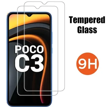 Grūdintas Stiklas Xiaomi Poco C3 M3 M2 F2 Pro Ultra plonas Screen Protector Kino Redmi Pastaba 8 9 Pro 9s 9A 9C Mi POCO X3 NFC