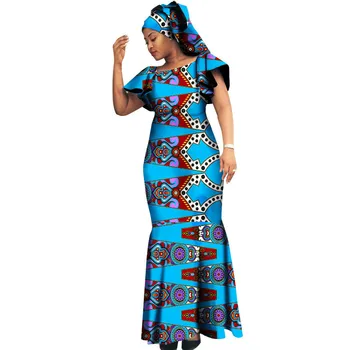 Afrikos Undinė Vakaro Suknelė Moterims Afrikos Drabužius Seksualus, O Kaklas Plonas Pynimas Rankovės Ilgą vakarinę Suknelę Daug Spalvų
