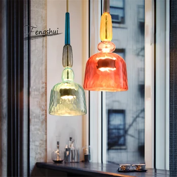 Šiuolaikinės Stiklo LED Sieniniai šviestuvai, Miegamojo Kambarį Patalpų Apšvietimas priedai veltiniams, vilna Lempa Namų Dekoro Šviesos Įranga Virtuvėje Kabo Lempa