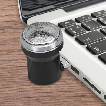 Elektrinį skustuvą, Mini Nešiojamieji Skustuvas USB Power įmontuota Baterija Lauko Kelionių Barzda Žoliapjovės Skutimosi Vyrams