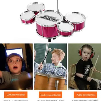 Vaikų saulašarė Jazz Drum Mušamųjų instrumentų Ankstyvojo Ugdymo Dėlionės Vaikas Per 3 Metų