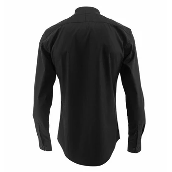 Elegantiška Siuvinėjimas Verslo vyras Suknelė marškinėliai 2019 m., 80% Medvilnės, ilgomis rankovėmis Slim Atsitiktinis mens marškinėliai Kieto Plius dydis 4XL 48 Camisas