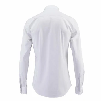 Elegantiška Siuvinėjimas Verslo vyras Suknelė marškinėliai 2019 m., 80% Medvilnės, ilgomis rankovėmis Slim Atsitiktinis mens marškinėliai Kieto Plius dydis 4XL 48 Camisas