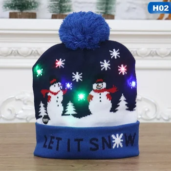 2020 M., Stilingas Megzti Kalėdų Skrybėlę Kepuraitė Spindi Ryškiai Šiltos Kepurės Vaikams, Dekoravimo, Kūdikių Vaikai Spindi Žiemą Vilnos Skrybėlę Dovanos