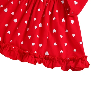 Mergaičių Suknelės Vaikams\ \ 's Cute Raudona Persikas Širdies Suknelė Raudona 110cm 2021 Naujas Atvykti