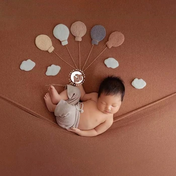 5vnt Baby Vilnos Veltinio Balionų Dekoracijos Naujagimių Fotografijos Rekvizitai Priedai 54DF