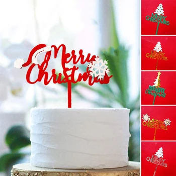 13 Stiliaus Akrilo Snaigės Linksmų Kalėdų Pyragas Topper Desertų Dekoravimo Įrankių