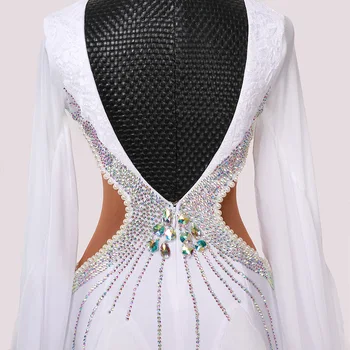 Tinkinti Nauja sportinių šokių suknelė standartinis pramoginiai valsas suknelės sportinių šokių konkursas suknelės pagal užsakymą pagaminti MD1108