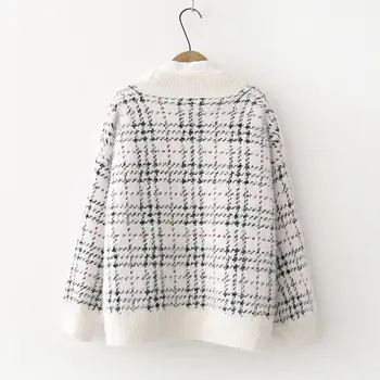 Prabangus pledas Cardigan Megztinis single-breasted Džemperis Moterims trikotažas
