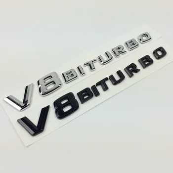 V8 V12 Biturbo Logotipas Ženklelis Decal 3D Automobilių Lipdukas Emblema Logotipas Benz BMW VW 