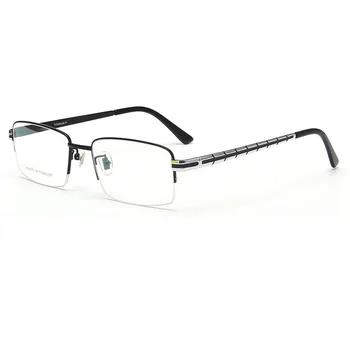 Plotis-142 Mados didelis rėmas verslo vyrų gryno titano stabili optinis recepto trumparegystė akinių, akinių rėmelių vyrų akiniai