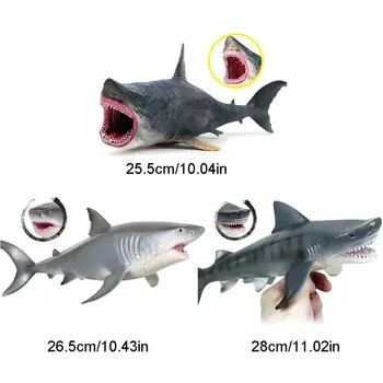 Realus Didelis Ryklys Žaislai, Plastikiniai Vandenyno Gyvūnų Ryklys Statulėlės Pažinimo Žaislai XX9E