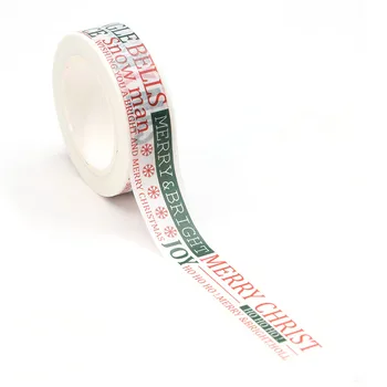 1 vnt 15mm*10m Linksmų Kalėdų Kalendoriaus Dekoratyvinis Washi Tape 