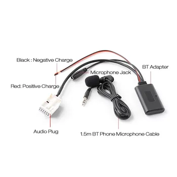 Automobilių AUX Audio BT Adapteris Su Mikrofonu Rankose Nemokamai Skambinti Pakeitimo Aux Imput Adapteris Aux Posūkio Signalo Perjungimas