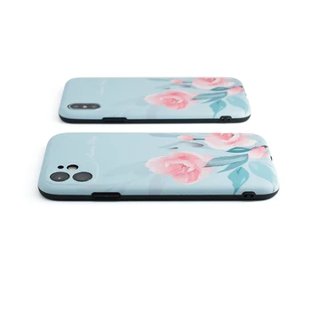TRŪKSTA Meno Akvarelė Gėlių silikoninis Telefono dėklas Skirtas iPhone 11 Pro Max Atvejų 