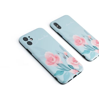 TRŪKSTA Meno Akvarelė Gėlių silikoninis Telefono dėklas Skirtas iPhone 11 Pro Max Atvejų 