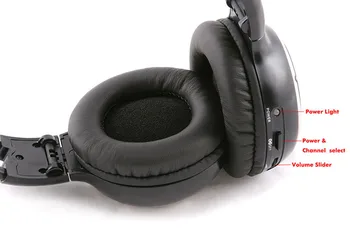Silent Disco konkuruoti sistema juoda lankstymo belaidės ausinės - Ramioje Klub Šalies Pluoštas (10) Ausinės + 3 Siųstuvai)