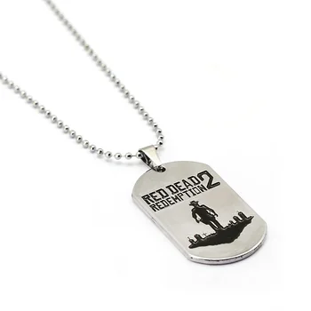 Reddead Granulių Grandinės Karoliai Pakabučiai Dog Tag Metalo Žaidimo Dizaino Keychain Paketų Prižiūrėtojų Raktinę Vyrų Dovana Moterims
