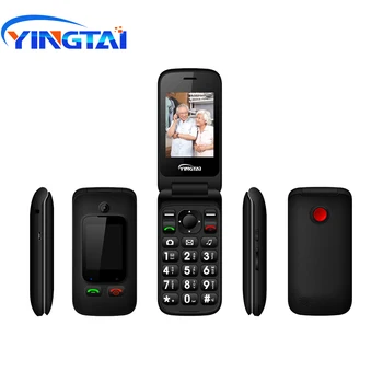 Originalus YINGTAI T22 3G MTK6276 GPRS MMS Didelis Mygtukas vyresnysis telefonas Dual SIM dvejopo Ekrano Vartymas mobilųjį telefoną už vyresnysis 2.4 colių