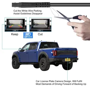 HD 720p Galinio vaizdo Kamera, Atbulinės eigos Atsarginę Kamerą Ford Focus 3 (3C) sedanas Mondeo (2000-2007 M.), C-Max (2007-2009 m.)
