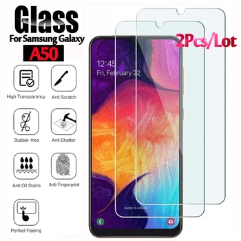 2vnt/daug Stiklo Samsung Galaxy A50 Stiklo Screen Protector dėl Sansung 50 Grūdintas Stiklas SamsungA50 50A A505F Apsauginės Plėvelės