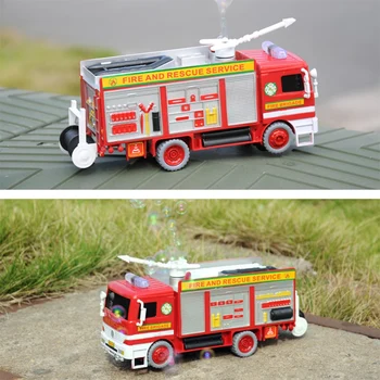 Burbulo Pūtimo Žaislas gaisrinė mašina su Šviesos ir Garsai Apima Burbulų Skysčio ir Kanalo,Vaikams, Berniukams ir Mergaitėms