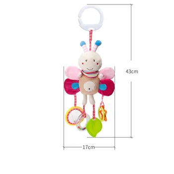 1PC BB animacinių filmų gyvūnų mielas vėjo varpelių kūdikio vežimėlis pakabukas baby mažylių žaislas lovos kabinti priekaba