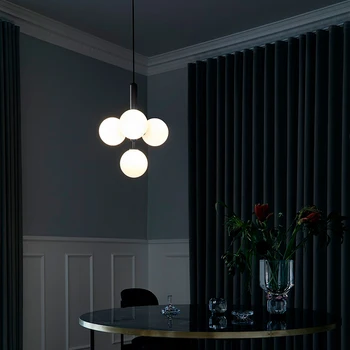 Lámparas colgantes de cristal de diseño nórdico Luces colgantes modernas, decoración artística, accesorios de iluminación para