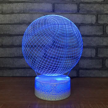 3D LED Naktinis Apšvietimas, Krepšinio, su 7 Spalvų Šviesos Namų Puošybai Lempos Nuostabi Vizualizacijos 3D Optinė Iliuzija L
