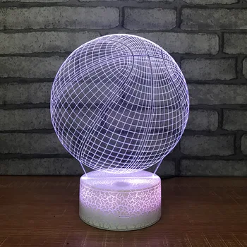 3D LED Naktinis Apšvietimas, Krepšinio, su 7 Spalvų Šviesos Namų Puošybai Lempos Nuostabi Vizualizacijos 3D Optinė Iliuzija L